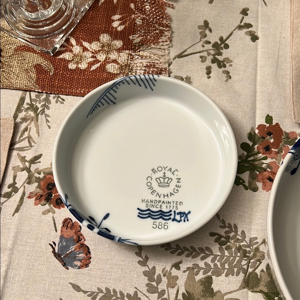 Royal Copenhagen Blue and White Hand painted dish, serve in style!